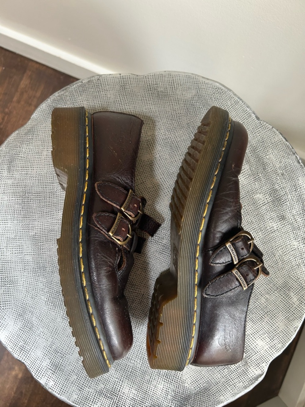 Dr. Martens ~ Chunky Leather Double Strap Mary Jane’s in size US 7 - Picture 11 of 16